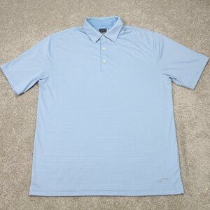 Greg Norman Polo Shirt Mens‎ XL Blue Play Dry Microfiber Polyester S/S Pullover